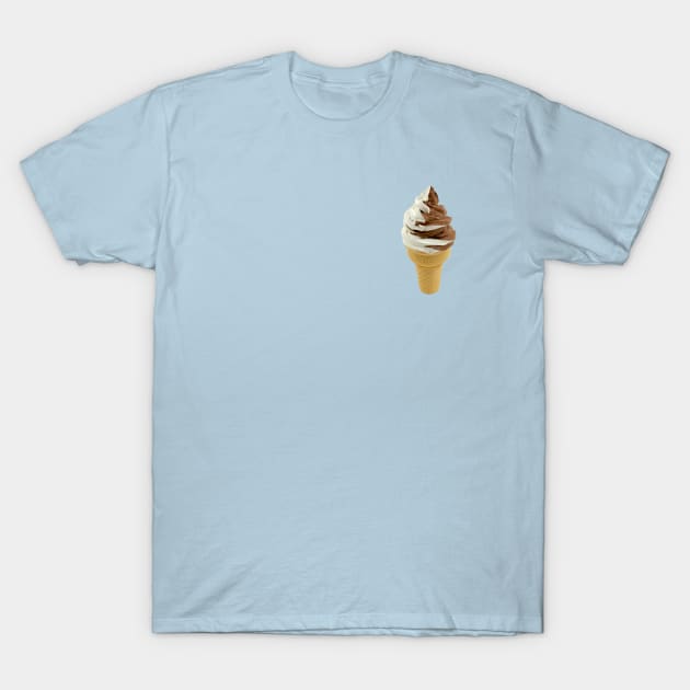 Twist Ice Cream Cone - Chocolate & Vanilla T-Shirt by oggi0